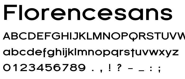Florencesans Exp Bold font